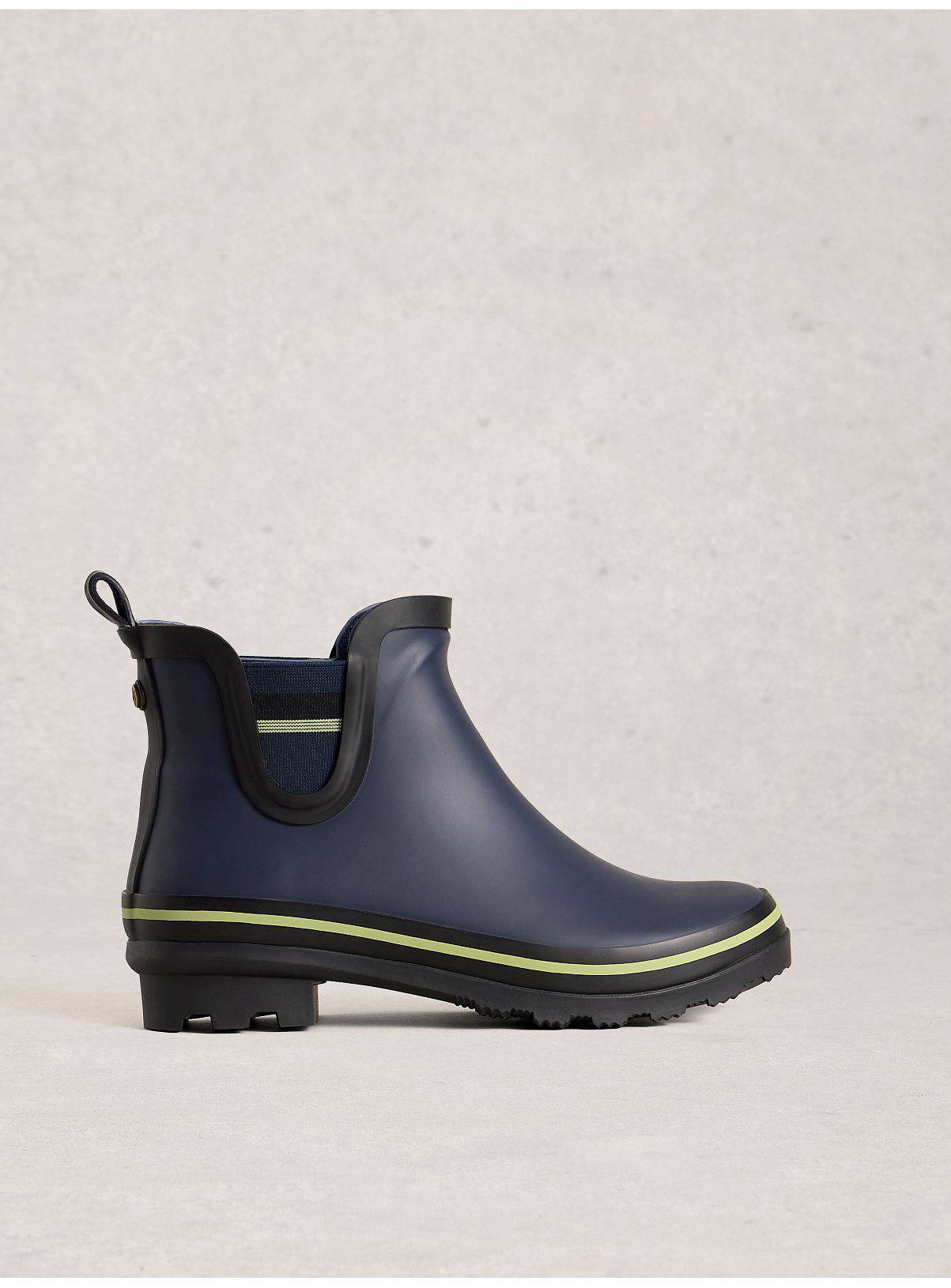 WHITE STUFF Puddle Ankle Wellie Boots Navy 4 - Image 4